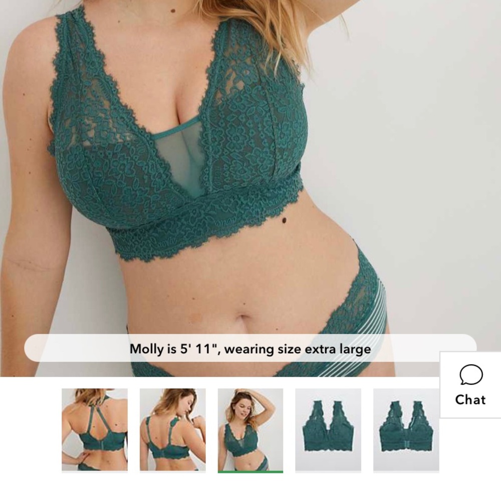 Aerie Lace Plunge Bralette 🌿✨